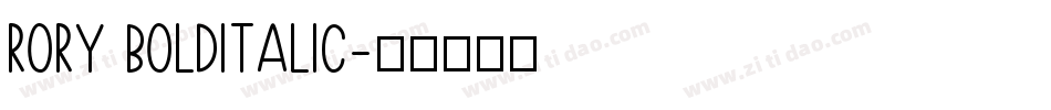 Rory BoldItalic字体转换